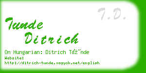 tunde ditrich business card